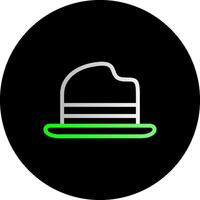 Bowler Hat Dual Gradient Circle Icon vector