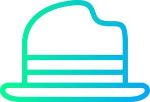 Bowler Hat Linear Gradient Icon vector