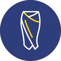 Sarong Dual Line Circle Icon vector