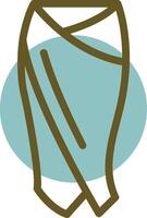Sarong Linear Circle Icon vector