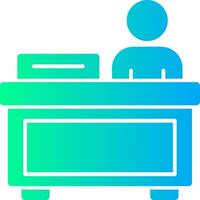 Registration desk Solid Multi Gradient Icon vector