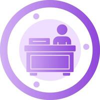 Registration desk Glyph Gradient Icon vector