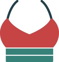 bandeau glifo dos color icono vector