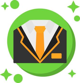 Tuxedo Tailed Color Icon vector