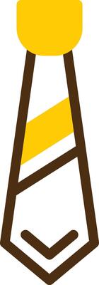 Cravat Yellow Lieanr Circle Icon