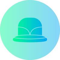 safari sombrero degradado circulo icono vector