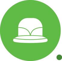 Safari Hat Glyph Shadow Icon vector
