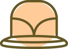 Safari Hat Linear Circle Icon vector