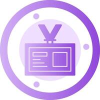 Attendee badge Glyph Gradient Icon vector