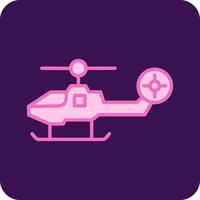 Fighter Helicopter Vector Icon