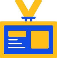 Attendee badge Flat Two Color Icon vector