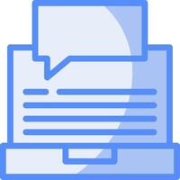 Swift Learn Line Filled Blue Icon vector