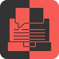 Swift Learn Red Inverse Icon vector
