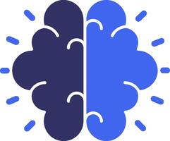 Mind Glow Solid Two Color Icon vector