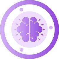 Mind Glow Glyph Gradient Icon vector
