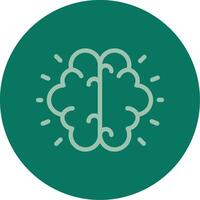 Mind Glow Line Multi color Icon vector