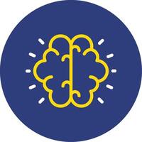 Mind Glow Dual Line Circle Icon vector