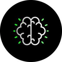 Mind Glow Dual Gradient Circle Icon vector