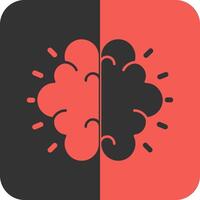 Mind Glow Red Inverse Icon vector