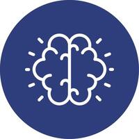 Mind Glow Outline Circle Icon vector