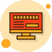 Byte Quest Filled Shadow Circle Icon vector