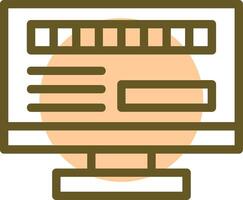 Byte Quest Linear Circle Icon vector