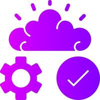 Quick IQ Solid Multi Gradient Icon vector
