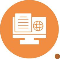 Study Swift Glyph Shadow Icon vector