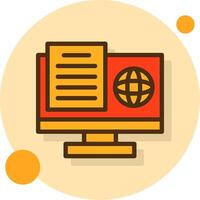 Study Swift Filled Shadow Circle Icon vector