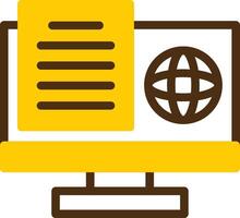 Study Swift Yellow Lieanr Circle Icon vector