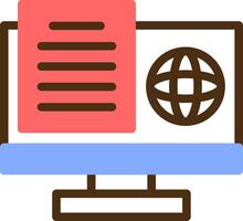 Study Swift Color Filled Icon vector