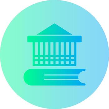 Learn Loom Gradient Circle Icon vector