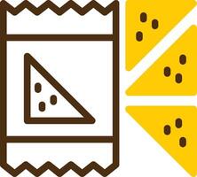 Smart Snack Yellow Lieanr Circle Icon vector