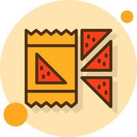 Smart Snack Filled Shadow Circle Icon vector