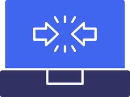 aprender empujar sólido dos color icono vector