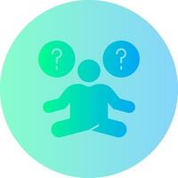 Quiz Zen Gradient Circle Icon vector