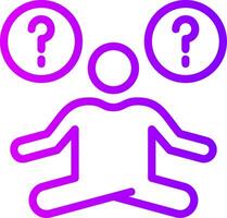 Quiz Zen Linear Gradient Icon vector