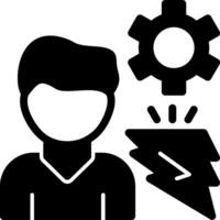 Skill Surge Glyph Icon vector