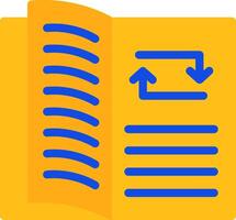 Study Sync Flat Two Color Icon vector