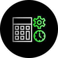 Quick Quotient Dual Gradient Circle Icon vector