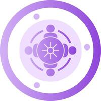 Group discussion circle Glyph Gradient Icon vector