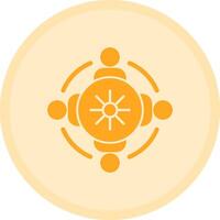 Group discussion circle Multicolor Circle Icon vector