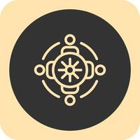 Group discussion circle Linear Round Icon vector
