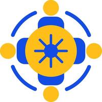 Group discussion circle Flat Two Color Icon vector