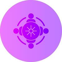 Group discussion circle Gradient Circle Icon vector