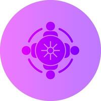 Group discussion circle Gradient Circle Icon vector