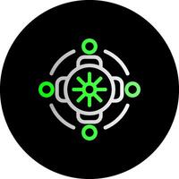 Group discussion circle Dual Gradient Circle Icon vector