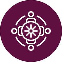 Group discussion circle Outline Circle Icon vector