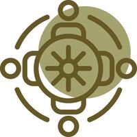 Group discussion circle Linear Circle Icon vector