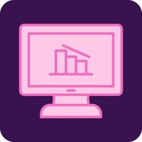 Online Data Analytics Vector Icon